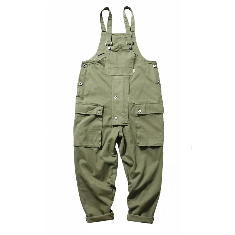saferido Streetwear Casual Romper Overalls Men And Women Fashion Sleeveless Straps Jumpsuit Spring Summer Vintage Patch Pockets Playsuits