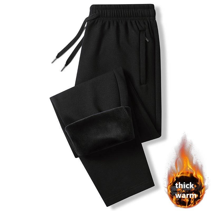 New Korean Style Straight Sports Running Pants Men'S Spring Autumn Loose Casual Pure Cotton Large L-8Xl 135Kg Knitted Trousers
