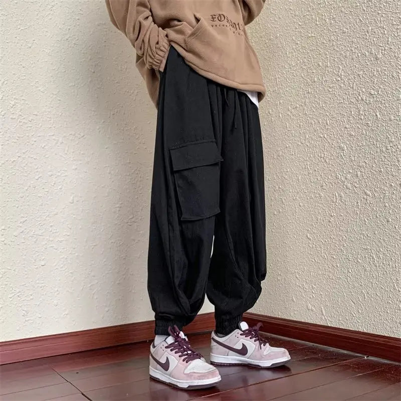 saferido Joggers Cargo Pants for Men Casual Hip Hop Hit Color Pocket Male Trousers Sweatpants Streetwear Harajuku Pants