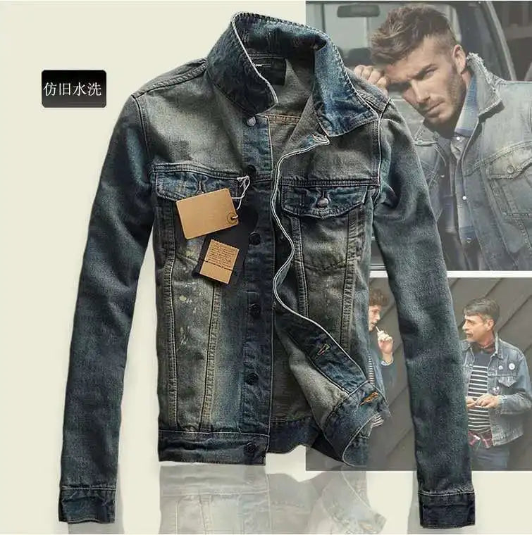 Autumn New Men Denim Jackets Classic Turn Coats S-3Xl Oversize Bf Hip-Pop Streetwear Single Breasted Male Outwear Jeans Vintage
