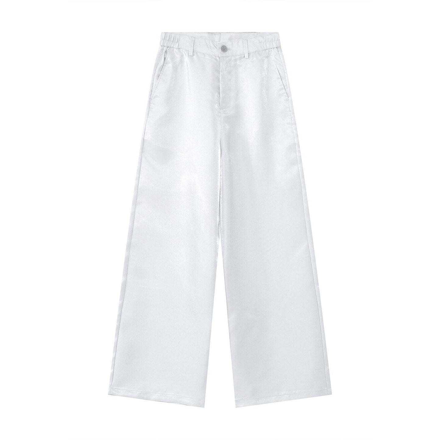 Male Casual Suit Pants Trendy Solid Color Loose Staright Trousers High Street New Fashion Men's Clothing New