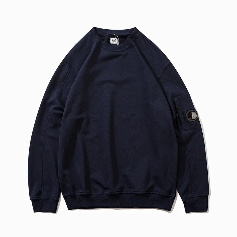 saferido Fall Winter Male Collection Casual Fashion Style O-Neck Loose Fit Sweatshirt for Men Oversized Outwear Men Clothing Street Grey