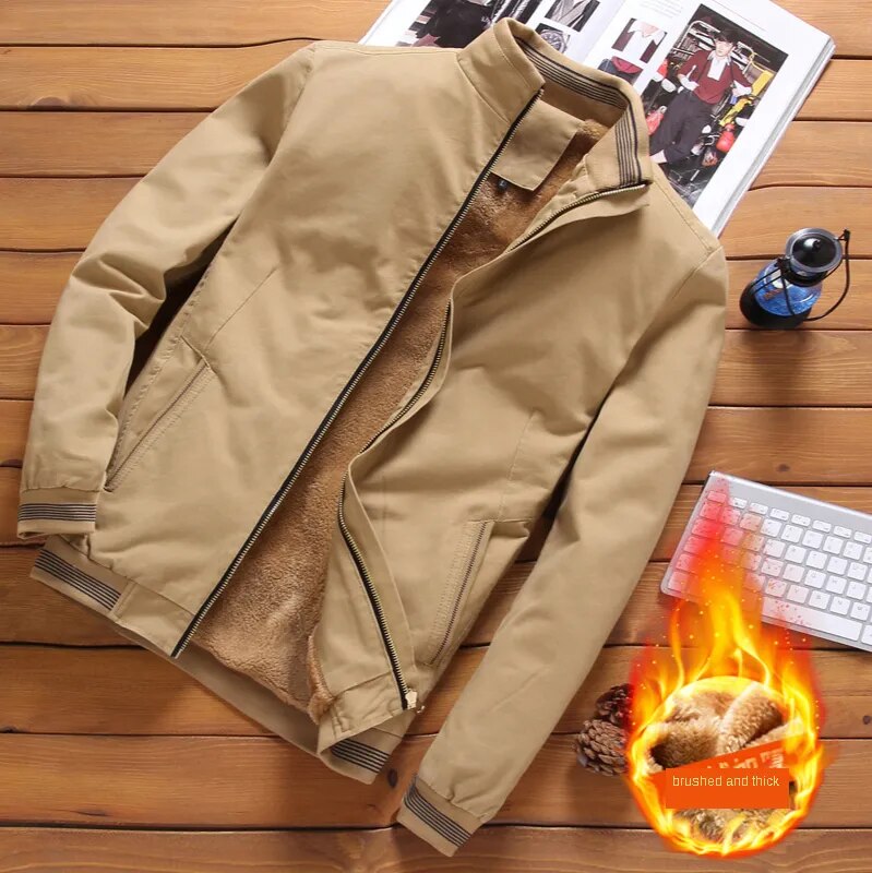 Winter Jackets Men's Puffer Cotton Fleece Bomber Jacket Men Autumn Fashion Streetwear Slim Fit Warm Coats Cold Clothing M-5XL