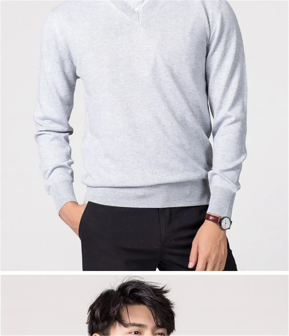 Men's Sweaters V-neck Pullovers Cashmere Knitting Hot Sale Spring Women Sweaters Wool Knitwear High Quality Jumpers Clothes