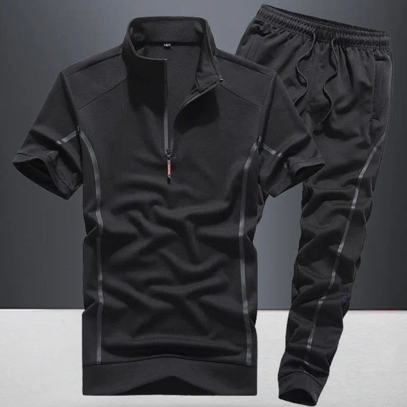 Top Pants Sets Man Polyester T Shirt Slim Fit Sports Suits Cotton Essential Fashion Tracksuit Cheap Young La Kpop Men's Clothing