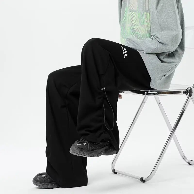 saferido Wide Leg Sweatpants Men Casual Pants Men Oversize Gray Sports Pants Black Trousers Male Loose Korean Streetwear Hip Hop