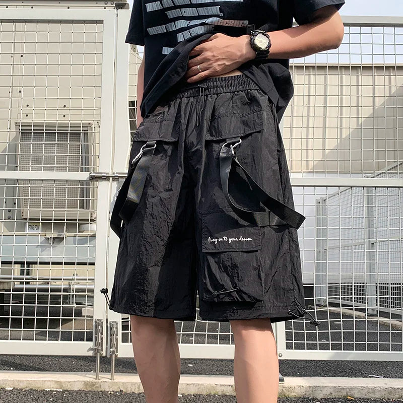 saferido Men's Cargo Shorts Fashion Casual Short Pants Summer Multi-pocket Men Casual Jogging Sport Short Pants Japan Style
