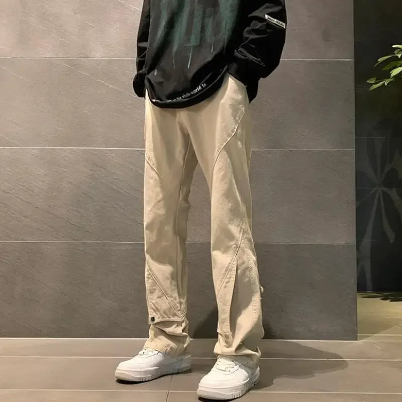 saferido Men's Casual Pants Pocket Trousers Male Straight Aesthetic Baggy Sale Free Shipping Classic Summer Y2k Fashion Korean Style Long