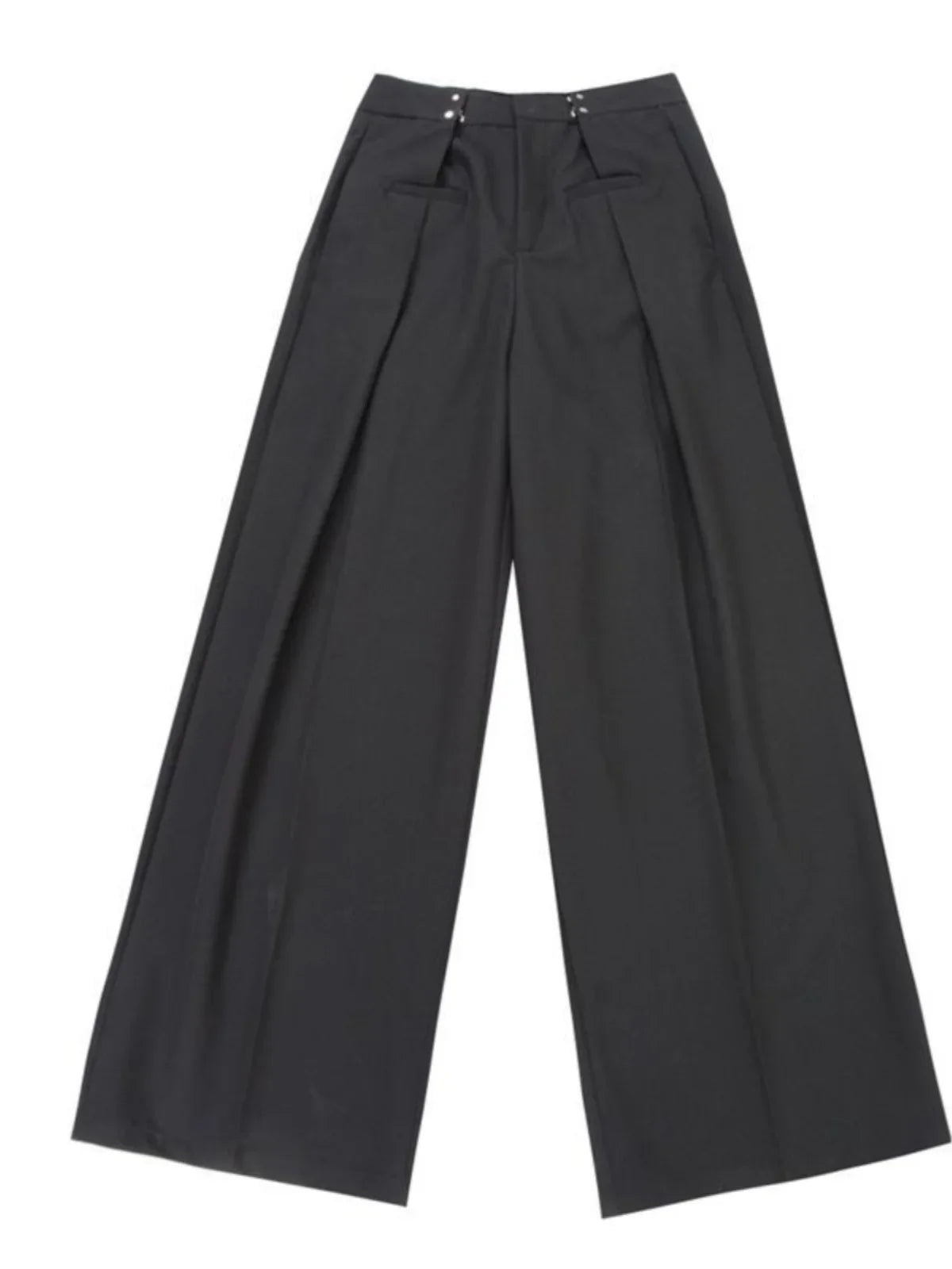Pants Men Fashion Casual Solid High Street Simple Hip-hop Wide Leg Trousers All-match Korean Style Loose Temperament College New