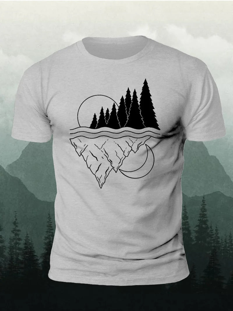 Summer Men's T-shirt Simple Print Round Neck Short-sleeved Y2k T-shirt Casual Versatile Men's Tops Fashion Oversized T-shirt