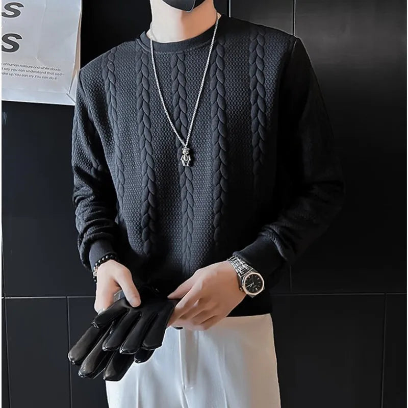 saferido Streetwear Cotton Men's Sweatshirt Casual Solid Color Long Sleeve Spring Sweatshirt Men Quality Classic Mens Clothes S-3XL