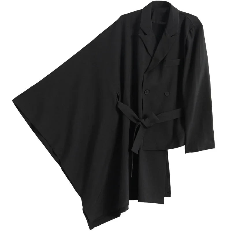 saferido New Suit Men's Spring and Autumn Casual Men's Trend Niche Personality Irregular Creative Fashion Loose Suit Jacket