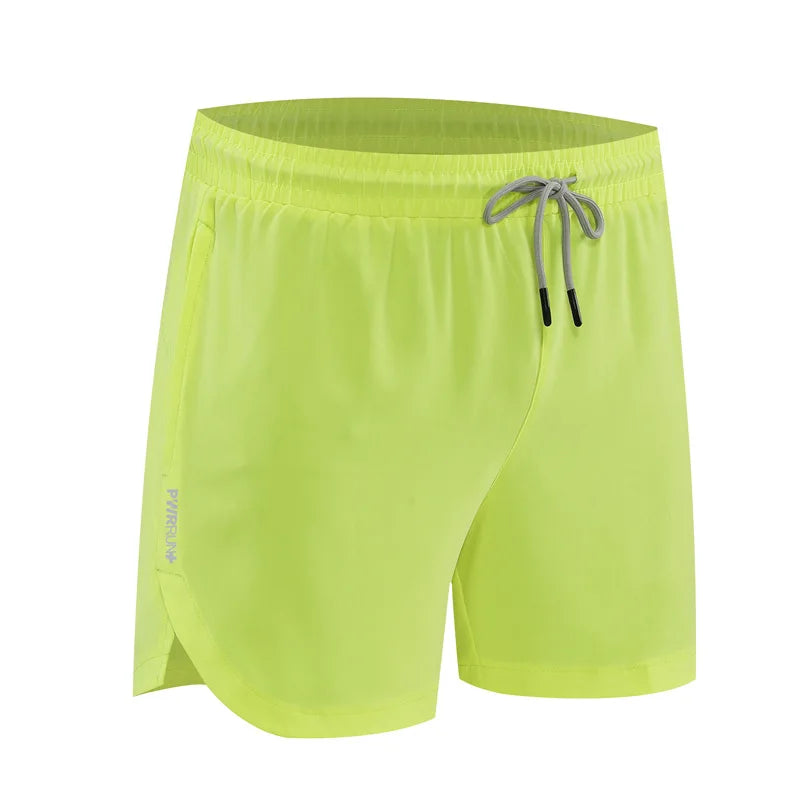saferido American Style Ice Silk Men Sports Shorts Track and Field Basketball Shorts Solid Color Loose Quick Drying Woven Training Pants
