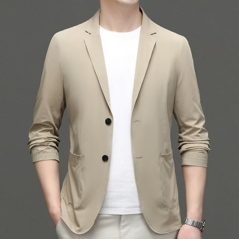 Summer Sun Protection Suit Men's Ice Silk Lightweight Spring and Autumn Small Suit Large Size Single Western Coat