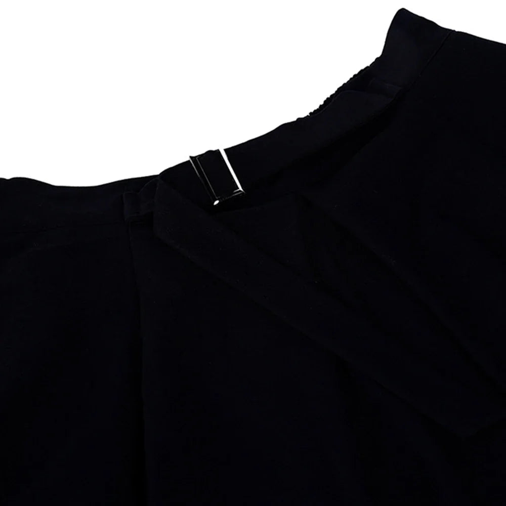 saferido Japanese Streetwear Baggy Fashion Casual Wide Leg Pants Men Punk Hip Hop Skirt Pants Black Harem Trousers Men's Culottes Unisex