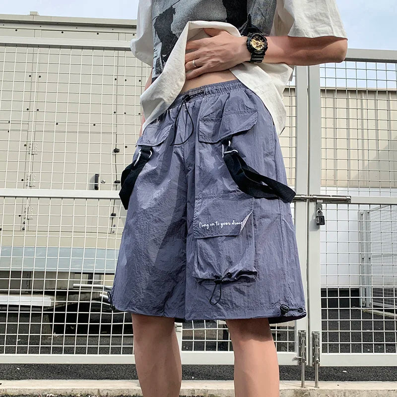 saferido Men's Cargo Shorts Fashion Casual Short Pants Summer Multi-pocket Men Casual Jogging Sport Short Pants Japan Style