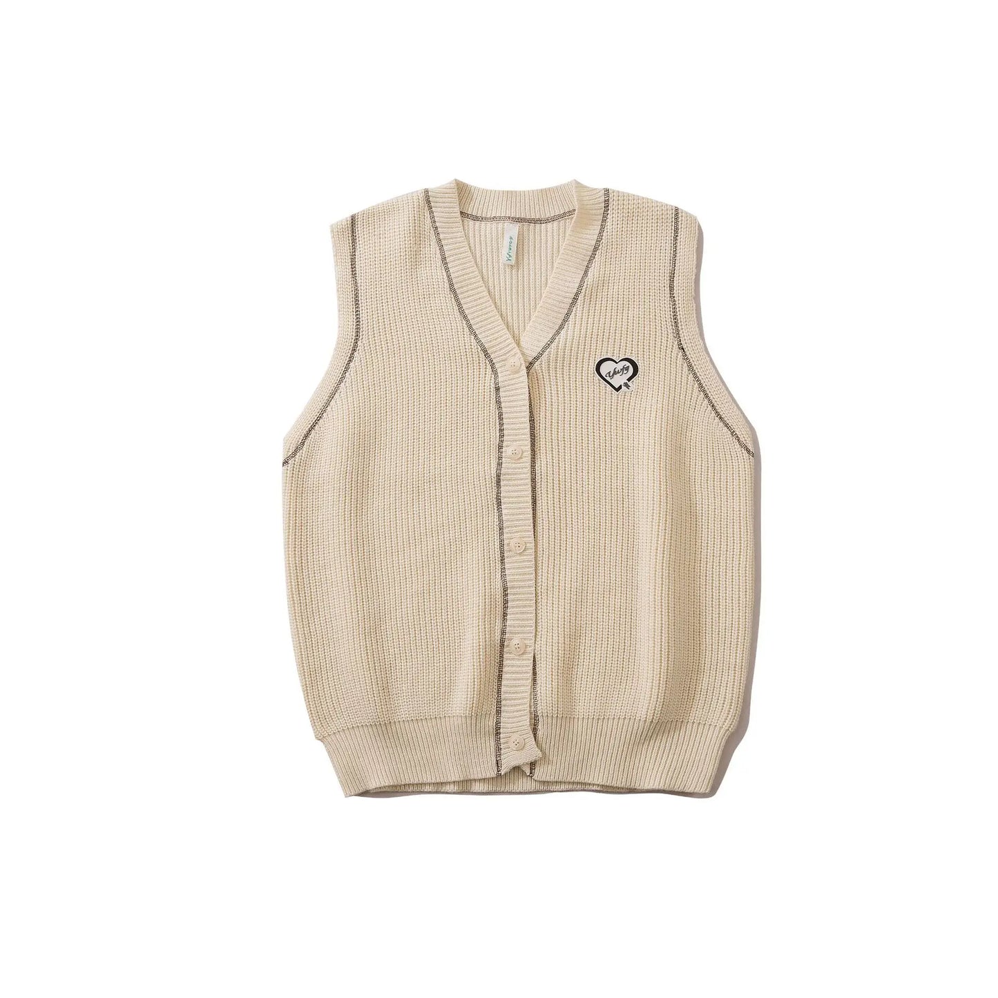 saferido Korean Knitted Cardigan Men Causal V-neck Solid Student Sweaters Vest Harajuku Loosed Couple Sleeveless Vests Spring Autumn