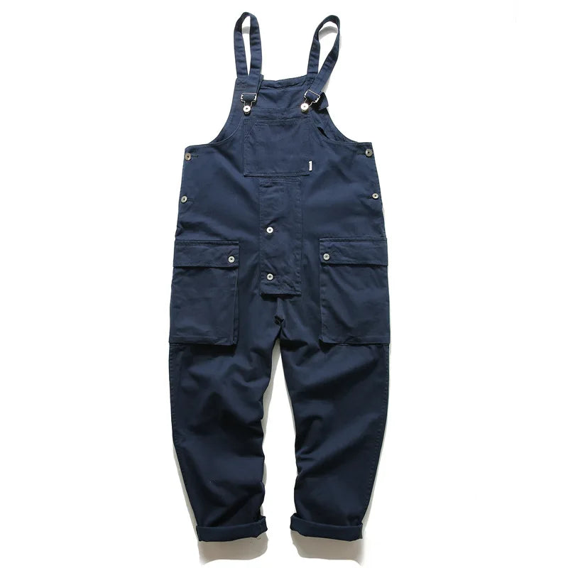 saferido Streetwear Casual Romper Overalls Men And Women Fashion Sleeveless Straps Jumpsuit Spring Summer Vintage Patch Pockets Playsuits
