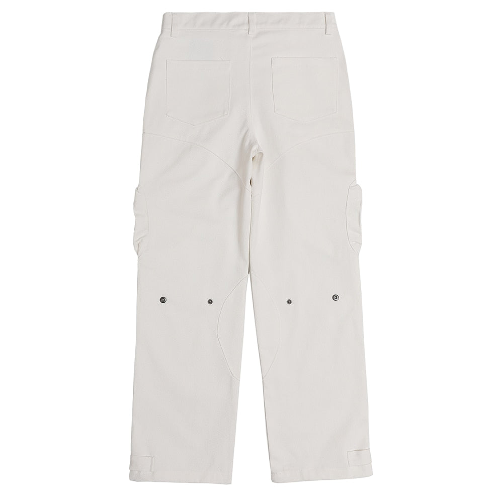 Harajuku Y2K Big Pocket Camouflage Drawstring Men's Cargo Pants Straight Loose Hip Hop Casual Overalls Oversized Unisex Trousers