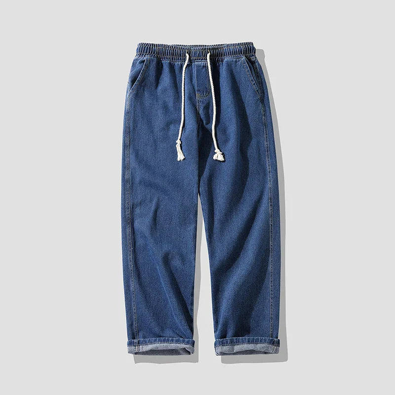 saferido Men'S Loose Jeans Korean Classic Straight Wide Legged Pants Fashion Jeans Street Hip Hop Pants Casual Work Pants