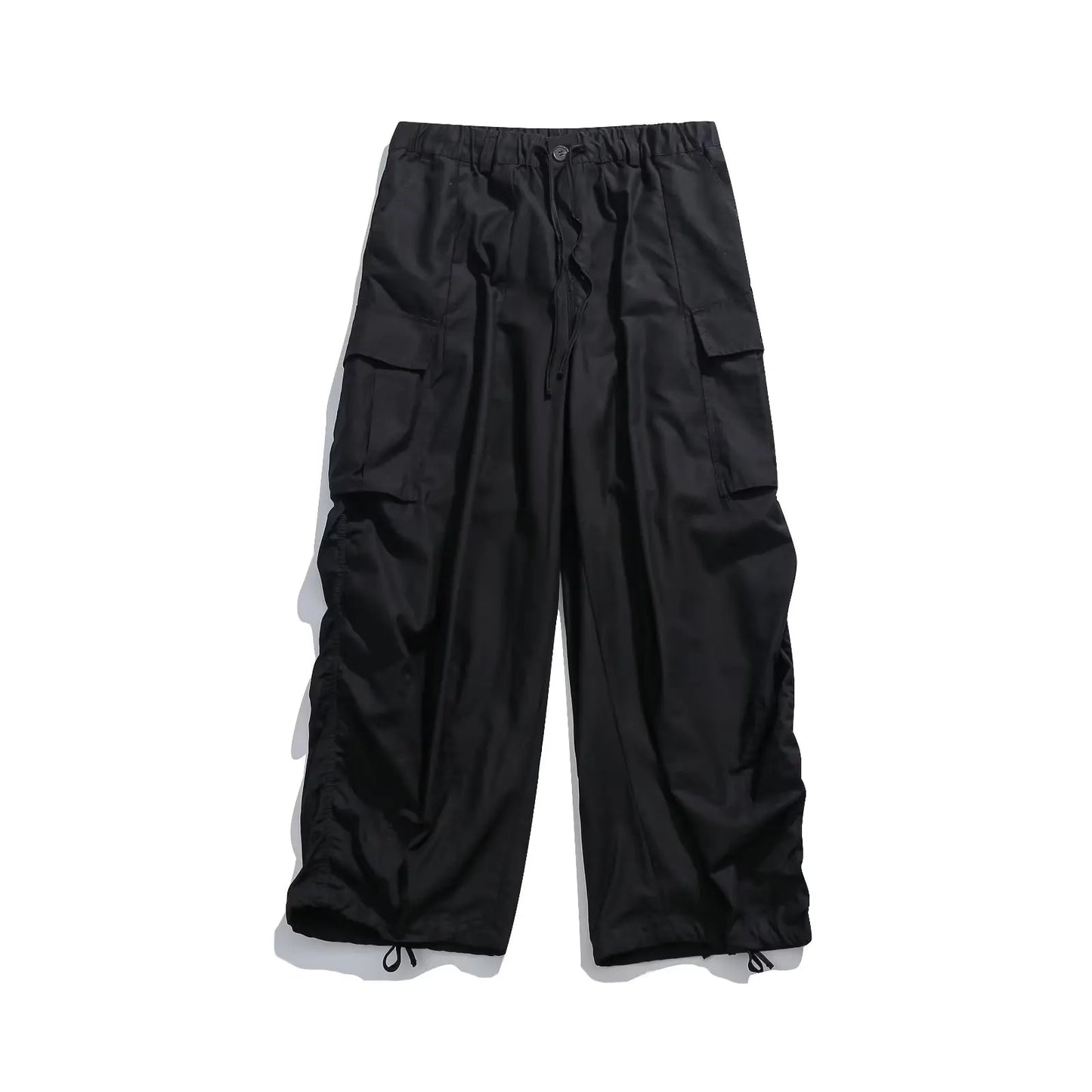 Summer Casual Men Set Japanese Patchwork Fake Two Half Sleeved Shirts+Pockets Cargo Pants 2-piece Set Couple Short Sleeve Suit