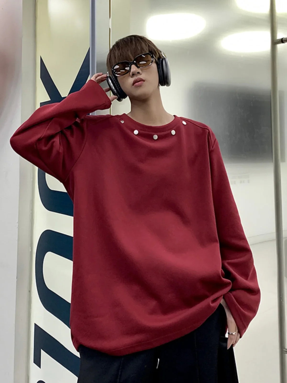 saferido Y2k Hoodies Men O-neck Loose Japanese Harajuku Outwear BF Couples Youthful Vitality All-match Streetwear High Street Autumn Ins
