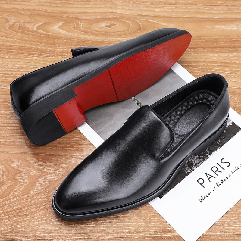saferido Classic Red sole Men's Casual Loafers Driving Shoes Moccasin Fashion Male Flats Breathable Men Lazy Shoes Slip-On Wedding Shoes