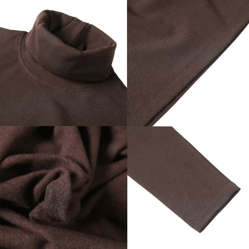 saferido Clothing Man Spring Autumn Casual Long Sleeve T-shirt/Male Slim Fit Fashion High Collar Pullover Man T-shirts S-4XL
