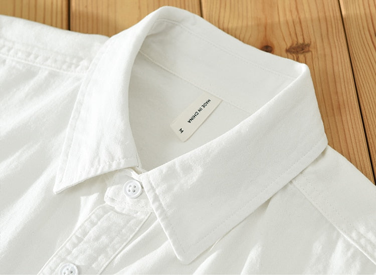 Safari Style Short Sleeve Shirt for Men Casual Turn-down Collar Tops Man Summer New Fashion Loose Button Up Shirt Clothing
