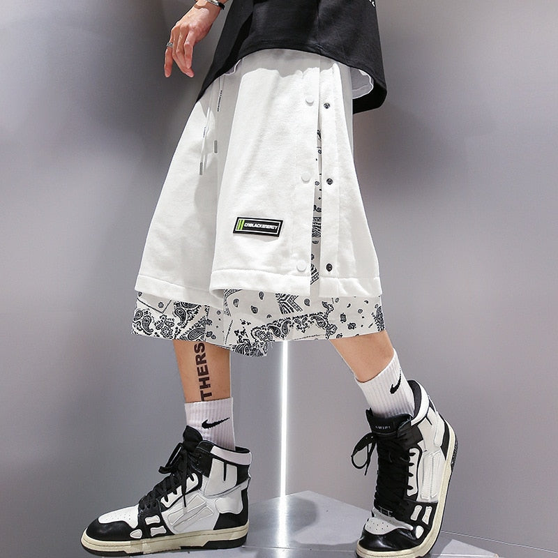 Men's Shorts for Men Basketball Short Homme Paisley Summer Black Clothes for Men Hippie Streetwear Hip Hop Harajuku