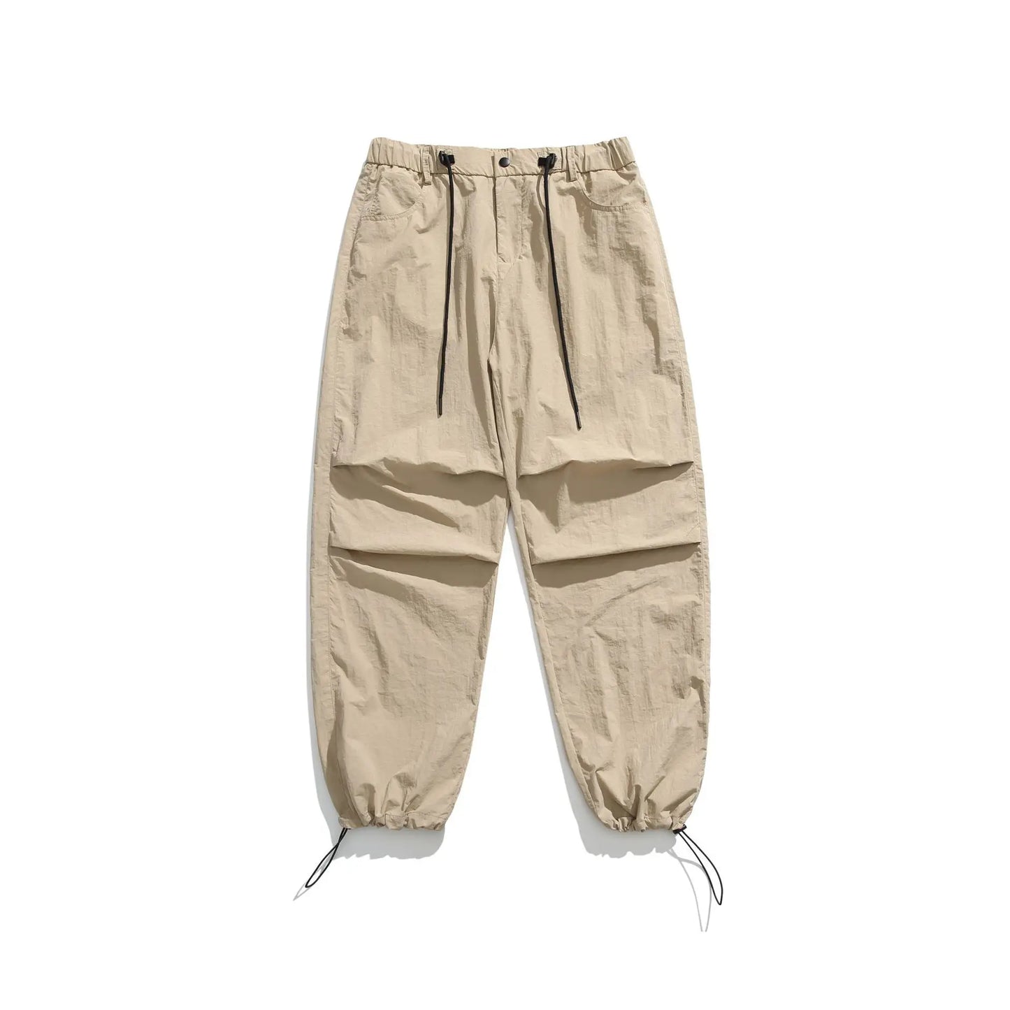 saferido Parachute Sports Pants Men Ice Silk Jogging Sweatpants Wide Leg Trousers Male Streetwear Loose Casual American Street