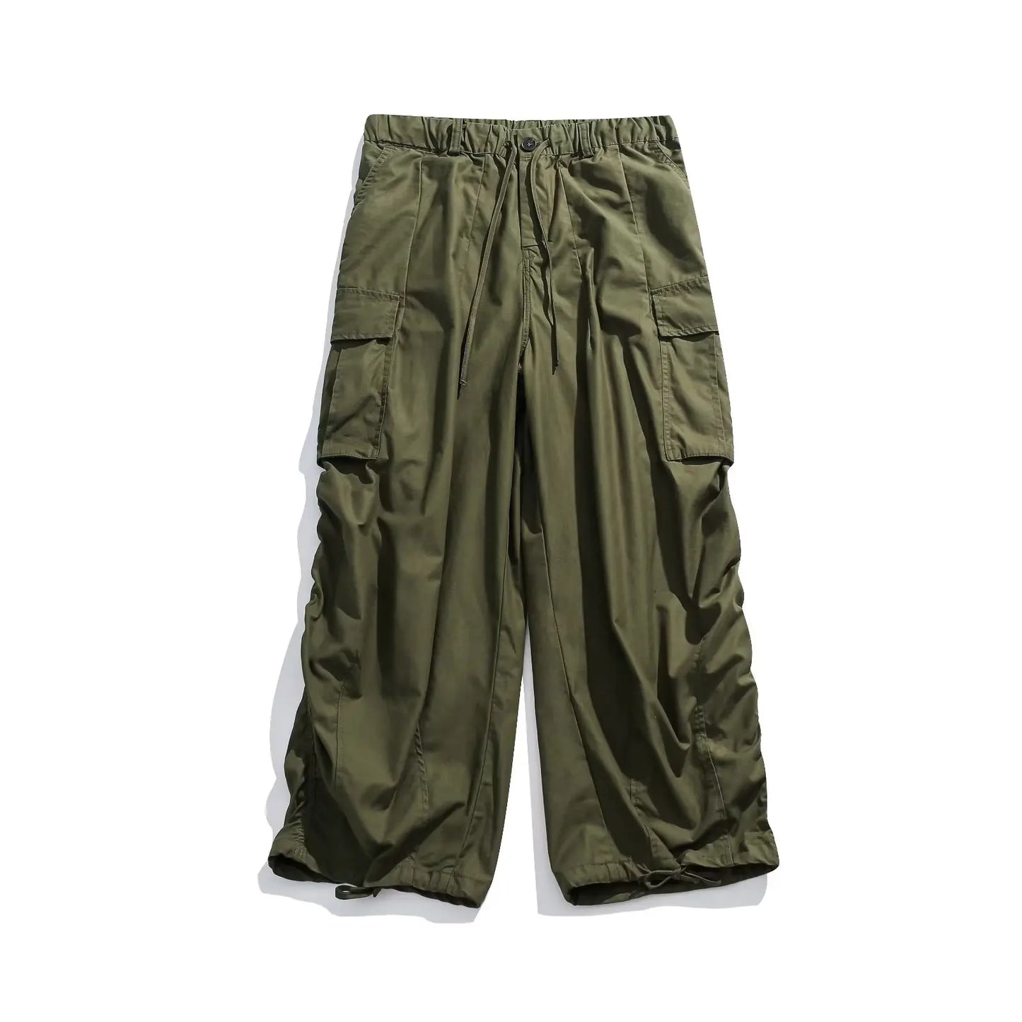 Summer Casual Men Set Japanese Patchwork Fake Two Half Sleeved Shirts+Pockets Cargo Pants 2-piece Set Couple Short Sleeve Suit