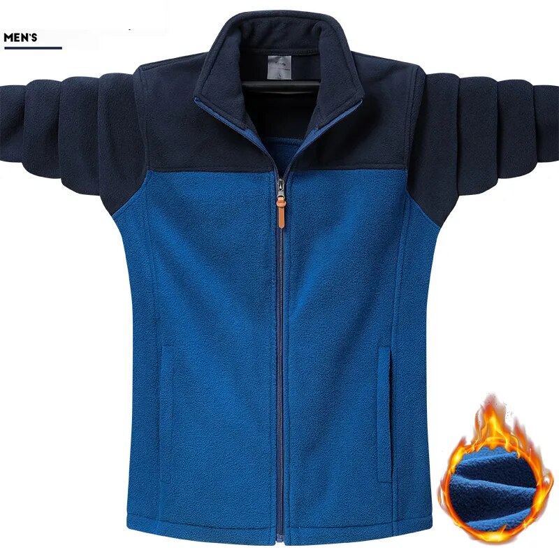 US Plus Size 9XL New Winter Fleece Jacket Men Tactical Softshell Fleece Camping Work Coat Fashion Thick Warm Harajuku Parkas Man