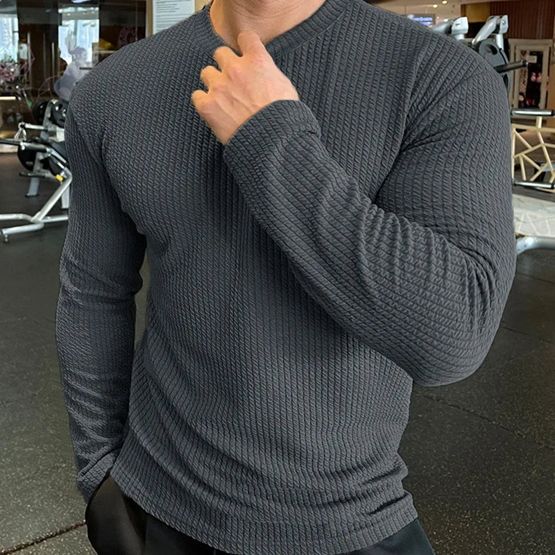 Men sweatshirt Autumn Winter Fashion Knitting Long Sleeves Europe America New fitness Clothes Pullover Gym Running Sportswear