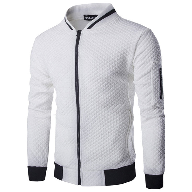 High Quality Plush Zip stand collar casua Jacket Men's Street Windbreaker Coat Men Hot Casual Outer Wear Thick