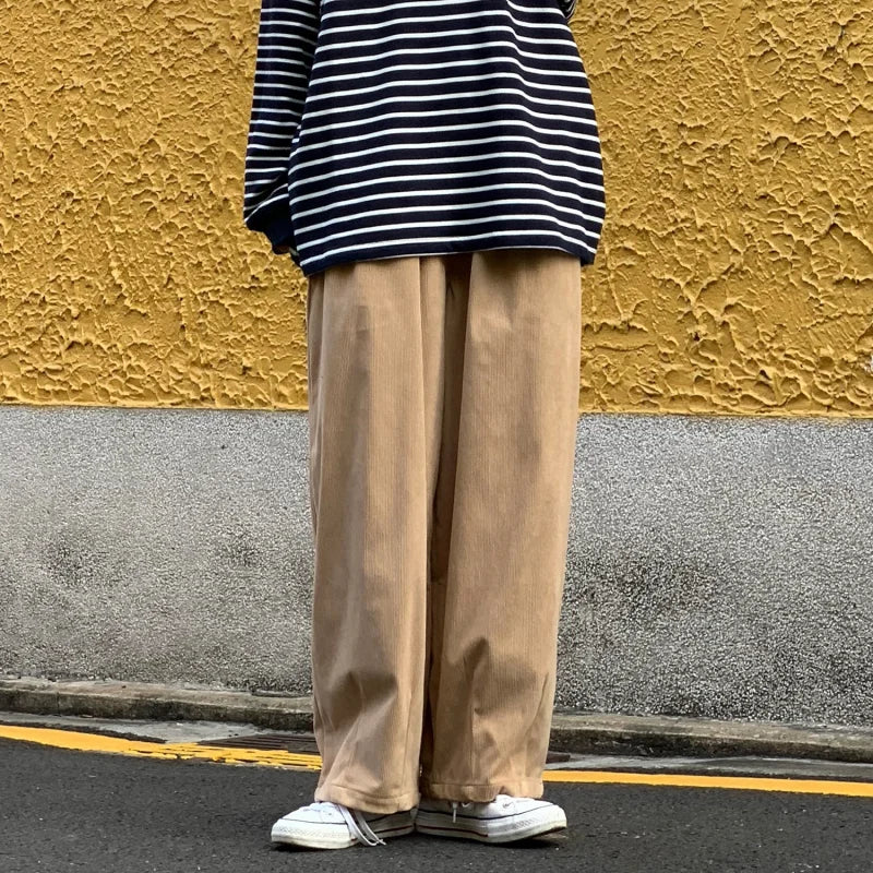 saferido New Baggy Striped Sweatpants For Men Straight-Leg Pants Fashion Hip Hop Streetwear Harajuku Trousers Casual Bottoms Male Clothes