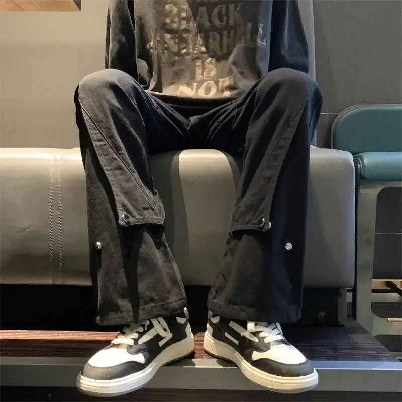 saferido Men's Casual Pants Pocket Trousers Male Straight Aesthetic Baggy Sale Free Shipping Classic Summer Y2k Fashion Korean Style Long