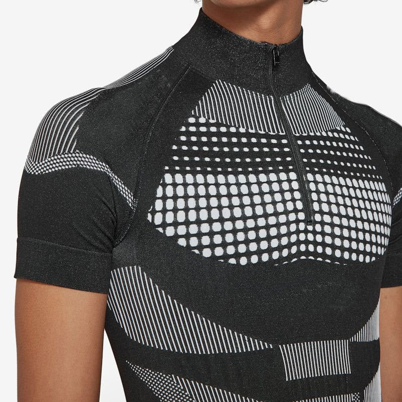 New Fashion Dots Print Slim T-shirts Mens Clothes Y2K Trend Zipper Turtleneck Tops Spring Summer Men Trend Tees Streetwear
