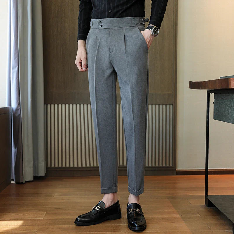 saferido Men's Spring High Quality Business Suit Trousers /Male Slim Fit Solid Color Leisure Dress Suit Pants Homme 29-38