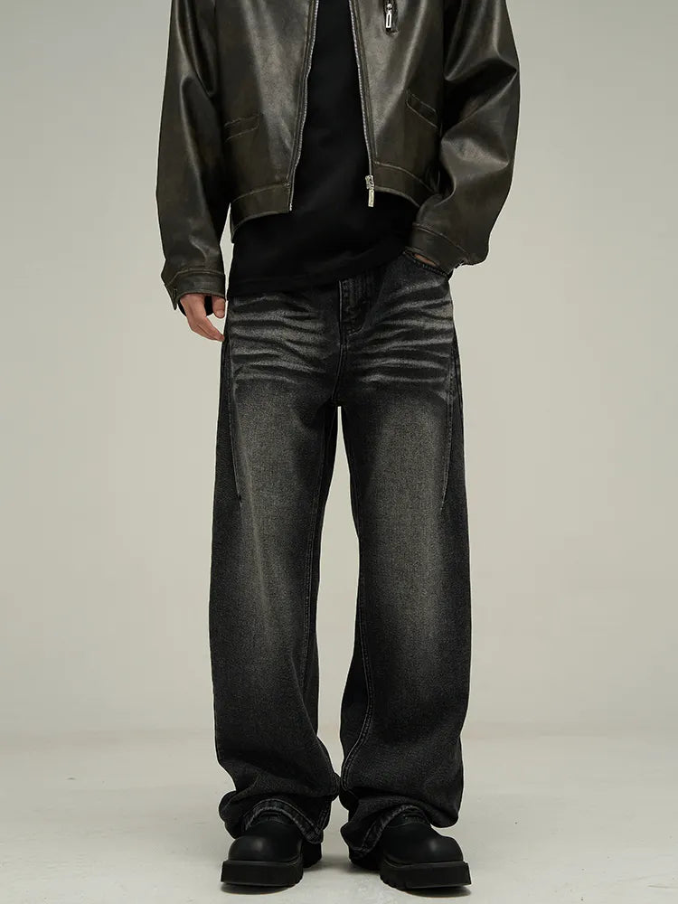 saferido American Jeans Male China-Chic Design Sense Small crowd high street ruffian handsome high-class pants lovers streetwear