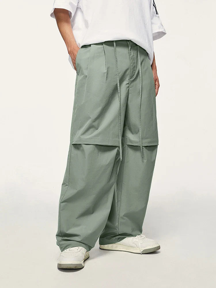 saferido Parachute Waterproof Pants Man Blue Oversize Sweatpants Men's Sports Trousers Male Casual Japanese Streetwear Hip Hop