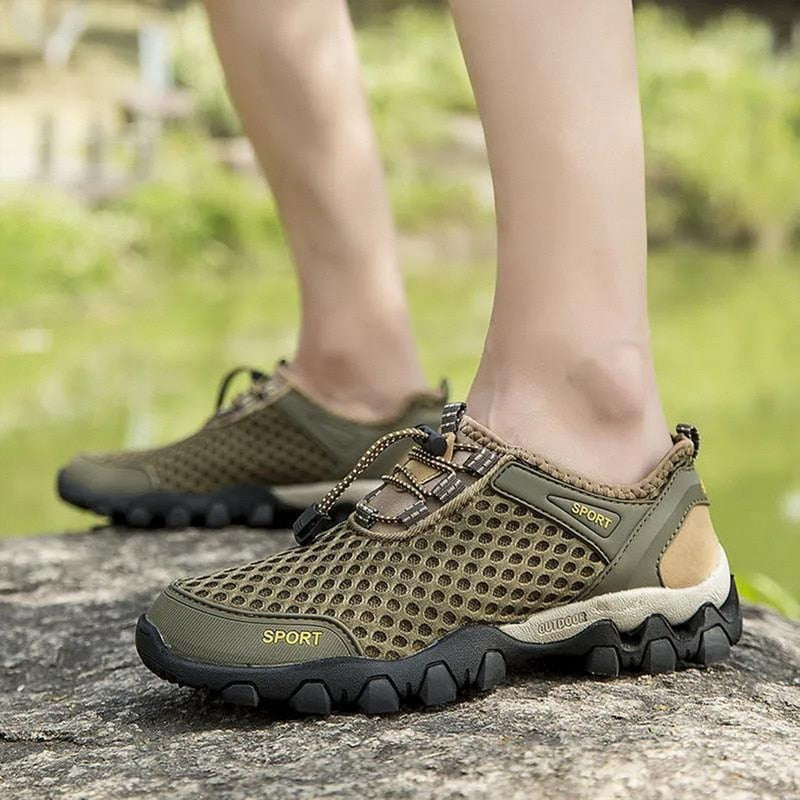 saferido Men Casual Tennis Sneakers Summer Fashion Breathable Mesh Shoes Mens Non-Slip Hiking Shoes Sneaker for Men Climbing Trekking