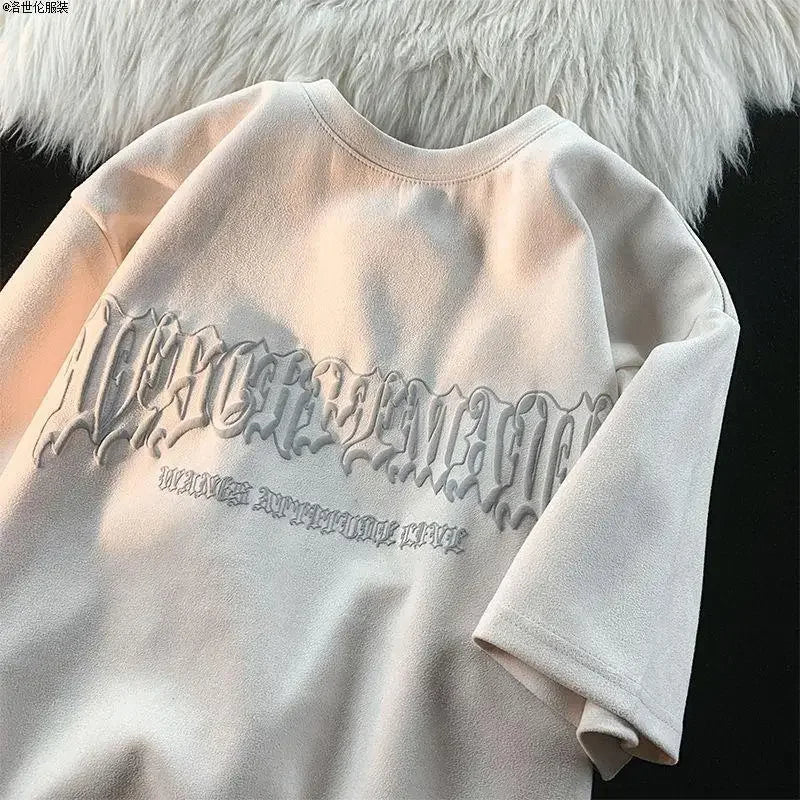 saferido American hip hop fried street trend wings printed short sleeved t shirt men and women loose Korean couple short sleeved T-shirt
