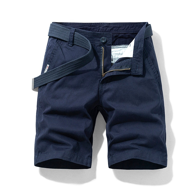 New Summer Men Cargo Shorts Cotton Casual Mens Shorts Pants Jogger Military Solid Straight Cargo Shorts Men Brand Clothing