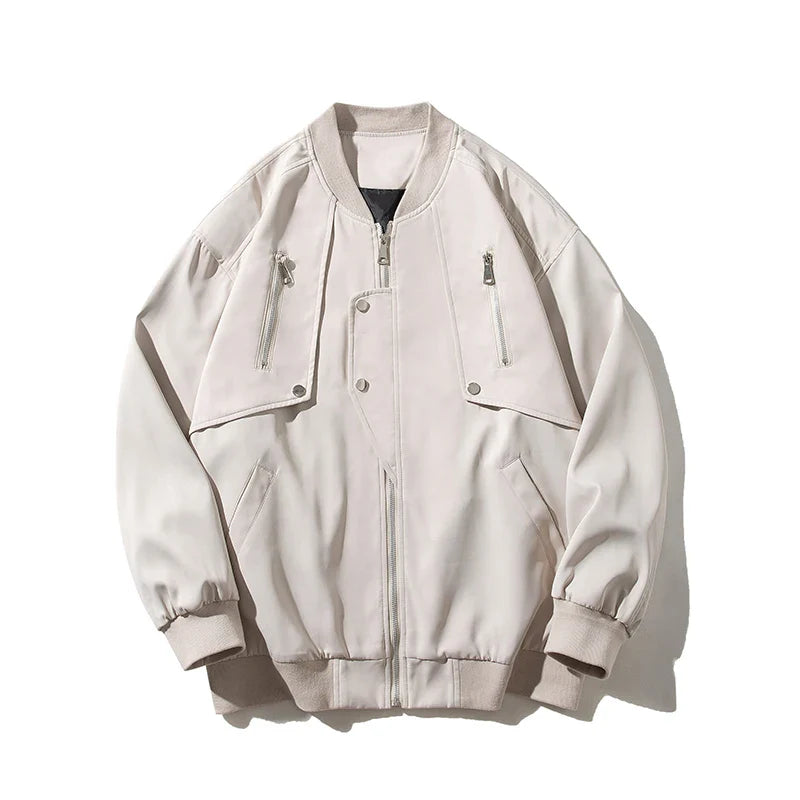 New Men Bomber Jackets Fashion Zippers Solid Casual Baseball Outerwear Coat Couple Jacket Streetwear Women Moto Biker Coats