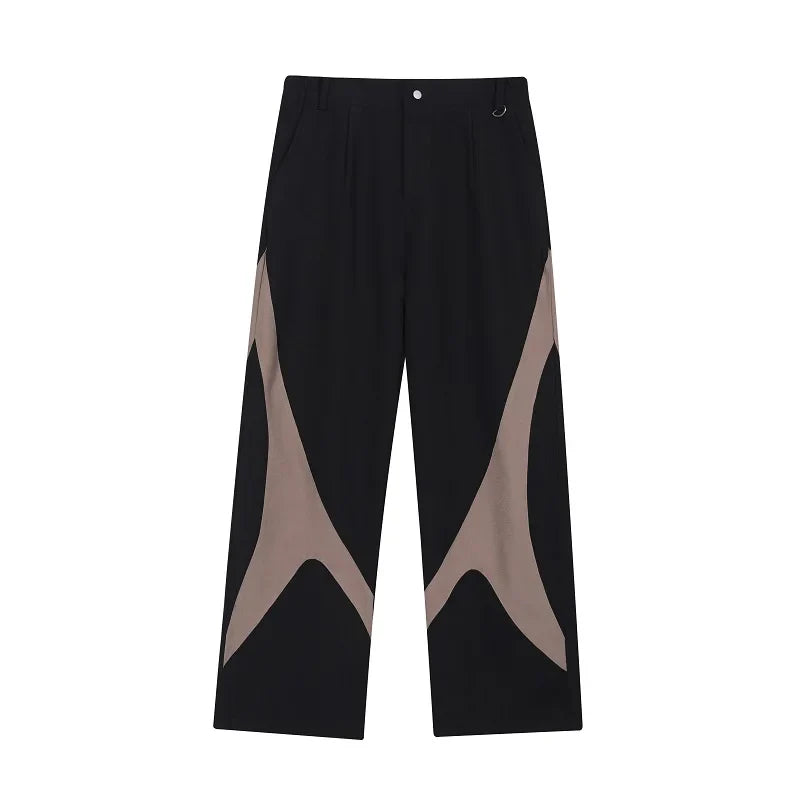 saferido Straight Pants Personalized Contract Color Men's Clothing Trousers Casual 2024 New Spring Summer Fashion
