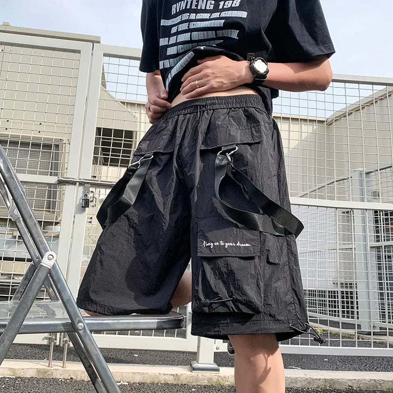 saferido Men's Cargo Shorts Fashion Casual Short Pants Summer Multi-pocket Men Casual Jogging Sport Short Pants Japan Style