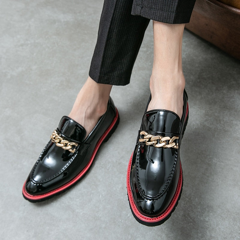 saferido Leather Designer Brand Luxury Men Casual Office Bussiness Black Loafers Mens Italian Wedding Dress Male Shoes mens shoes