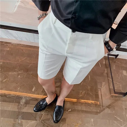 saferido Summer Shorts Men Korean Fashion Bottoms Casual Pants Knee Length Streetwear Slacks Cool Fashion Shorts Breathable S-3XL