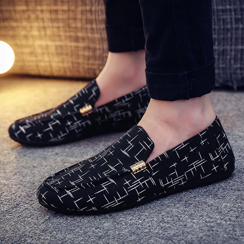 saferido Slip-on Loafers for Men Soft Driving Moccasins High Quality Flats Male Walking Shoes Suede Casual Loafers Summer Men's Shoe